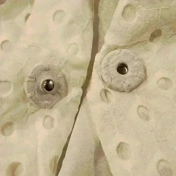 Nine West Ivory Eyelet Notch Blazer One button Sz 6 US - Picture 5 of 14